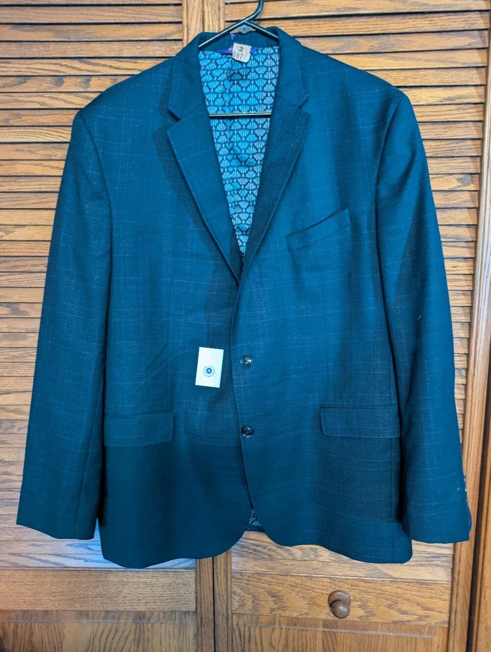 Ted Baker navy blue 2 Pc plaid suit 2button single-breasted jacket & Pants 39R